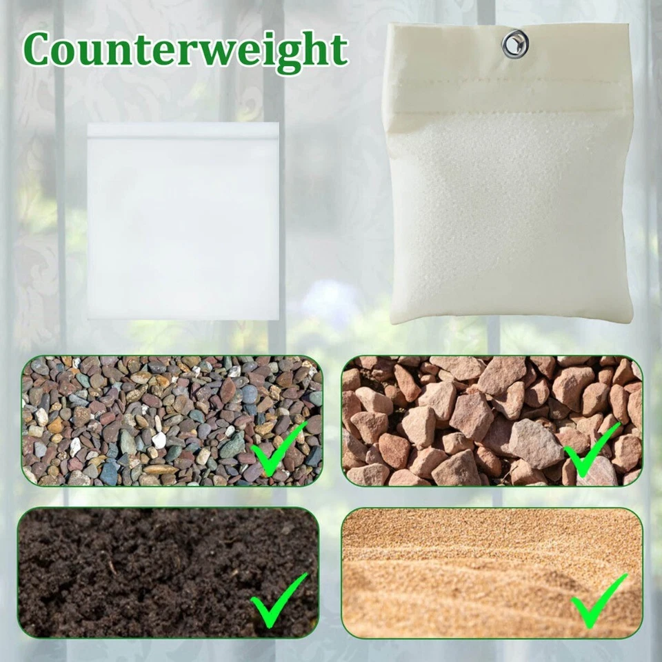 Paquete de 8 pesas para cortinas exteriores bolsas con peso de 15 OZ bolsa de arena pesada para cortinas inferiores Foto 4 de 4