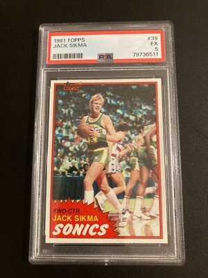 1981-82 Topps 39 Jack Sikma gegradet PSA 5 EX