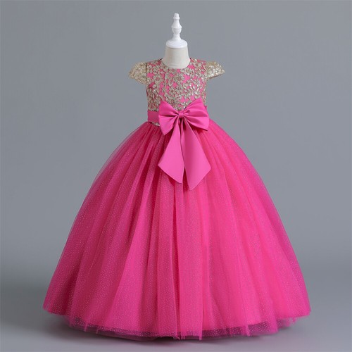 Wedding Party Flower Girls Long Dress Bridesmaid Pageant Christmas Evening Gown - Picture 215 of 228