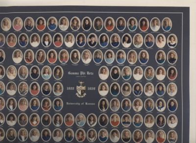 GAMMA PHI BETA 1988-1989 UNIVERSITY OF KANSAS /11'' X 14'' /SORORITY /*RAREST*