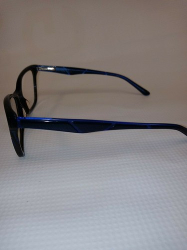 Nicole Miller Carmer C03 Navy Blue Marble Eyeglass Cat Eye Frame New 53-16-135 - Picture 5 of 11