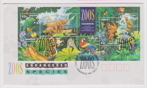 1994 FDC Australia. Zoos Endangered Species. M.S. PictPMK "PARKVILLE"