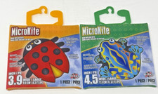 MicroKite Mini Mylar Kite FROG 4.5" and Ladybug 3.9  w/ String Set NEW