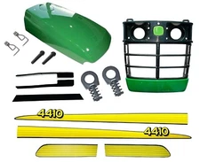 Front Grille/Upper Hood/Fuel Door W/Hardware/Sticker/CLIP Fits John Deere 4410