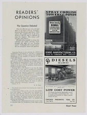 1935 Chicago Pneumatic Tool Co. Ad: Bellevue, Iowa Municipal Plant Engine Pic