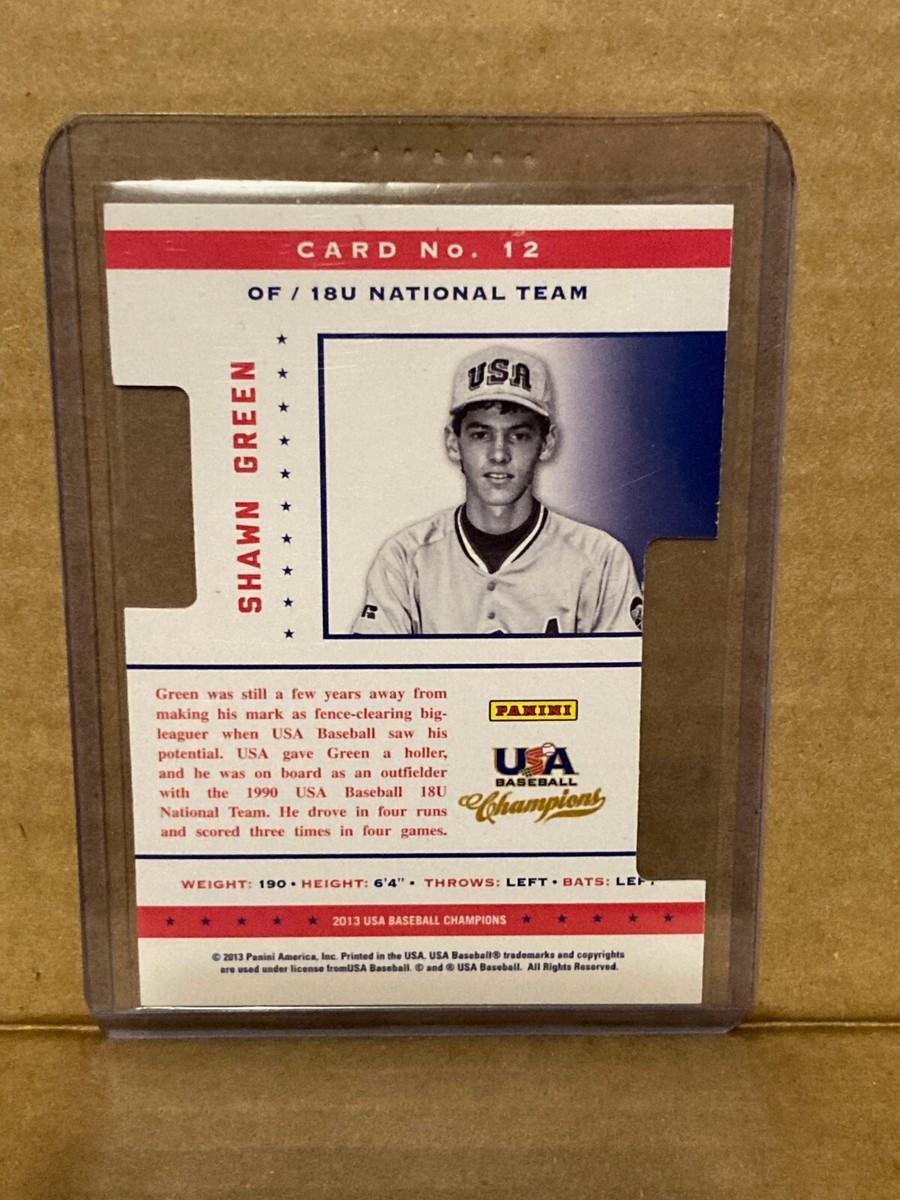 Shawn Green 2013 Panini USA Baseball Champions 18U Red Die Cut