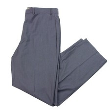 NWT Lauren Ralph Lauren Mens 34 x 32 Charcoal Gray Poly Flat Front Dress Pants