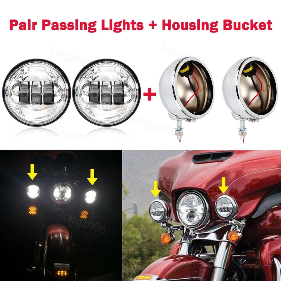 Кронштейн корпусный для противотуманных фар 4,5 дюйма светодиодный для Harley Electra Glide Classic - Изображение 3 из 4