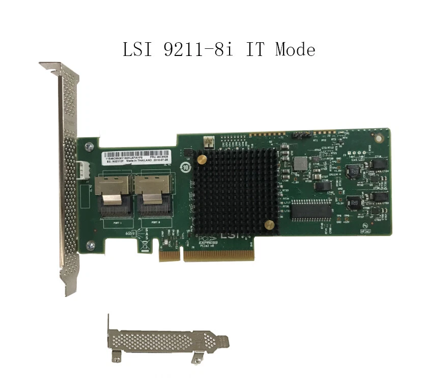 LSI 9211-8i 6G SAS HBA FW:P20 9211-8i IT Mode ZFS FreeNAS unRAID & 2x SFF-8087 - Image 2 of 4