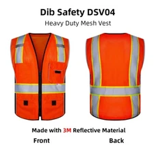 DIB SAFETY DVS040 High Visibility Vest 4XL – New with Tag.