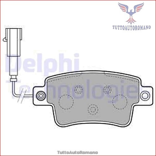 LP2231 Kit pastiglie pattini freno Delphi Posteriore per ABARTH PUNTO FIAT