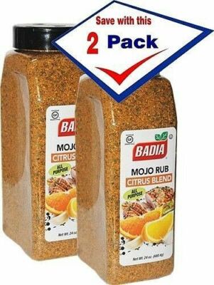 BADIA Mojo Rub Citrus Blend (2 PACKS) All Purpose Seasoning 24oz