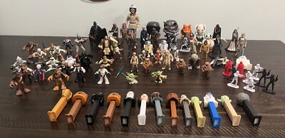 Star Wars  Huge Lot 80 Pc Pez Ewoks, anakin ,darth vader r2d2 See Photos