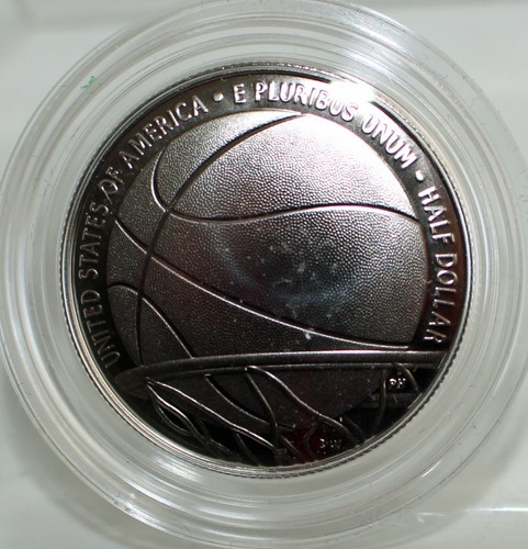 2020 S Basketball Hall of Fame Proof Half Dollar Curved 50c Coin Box and COA - Picture 4 of 10