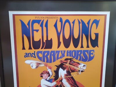 Framed Neil Young and Crazy Horse Poster Signed Bob Masse Studios