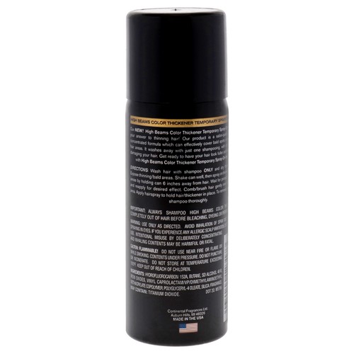 High Beams Color Thickener Temporary Spray - 11 Black by Salon Grafix - 2.7 oz - Picture 3 of 3