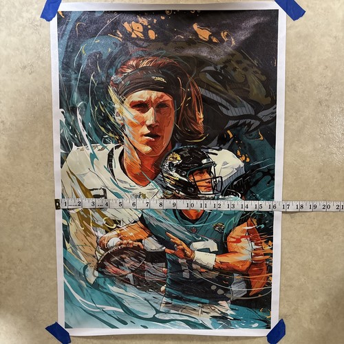Trevor Lawrence Jacksonville Jaguars NFL ✅ Man Cave Canvas Poster Wall Art 16x24 - Picture 4 of 6