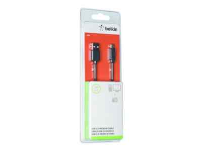 Belkin Mini USB B Kabel, USB 2.0 A - Mini USB B, 1.8m, schwarz, F3U155BT1.8M