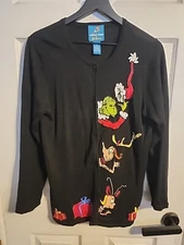 Michael Simon x Dr Seuss Grinch Womens Small Christmas Sweater Cardigan Holiday