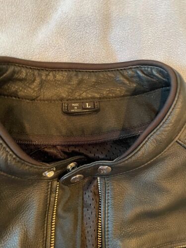 Joe Rocket leather motorcycle jacket, XL, Black, NEW (missing inner liner) - Picture 2 of 2