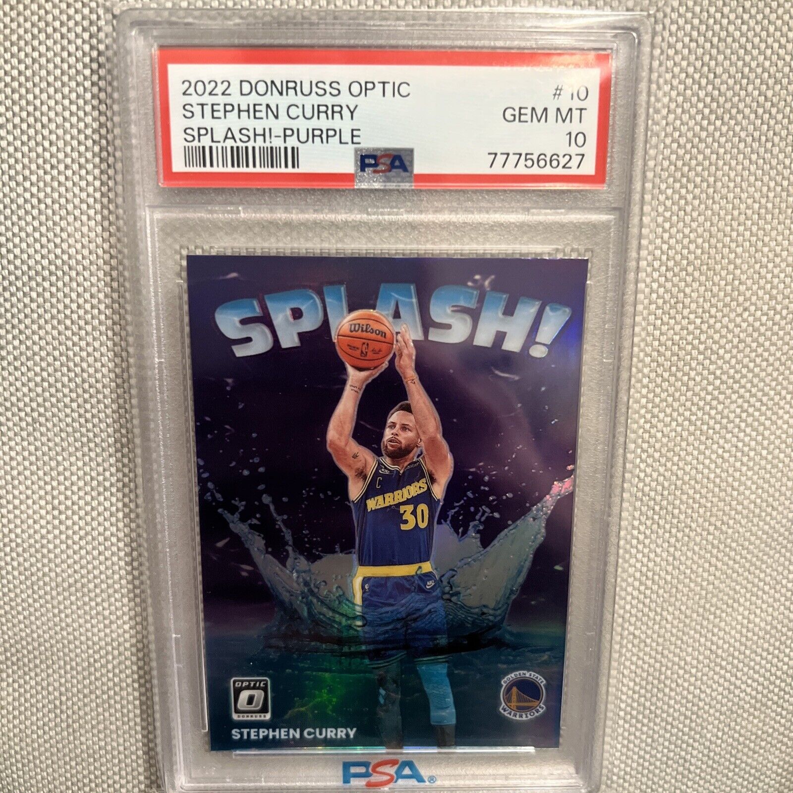 Stephen Curry 2022 Optic #10 Splash! - Purple Price Guide Stephen Curry 2022 Optic #10 Splash! - Purple Price Guide