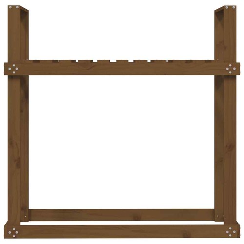 Kaminholzregal Massivholz Kiefer Brennholzregal Regal mehrere Auswahl vidaXL - Bild 20 von 73
