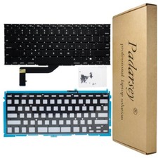 US Backlit Keyboard for MacBook Pro 15" A1398 2013-2015 Retina with Screws