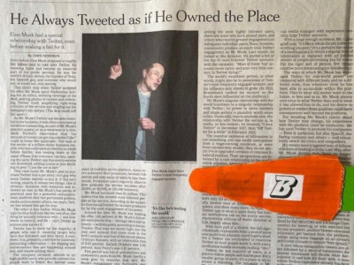 ELON MUSK HAS THE MOST FREQUENTLY ENGAGED ACCOUNT NEW YORK TIMES ARTICLE NYT .