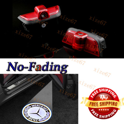 2x HD Door Light LED Projector 3D Ghost Shadow For C-Class W204 2007-2014