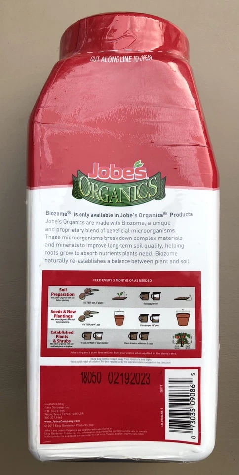 6 件 JOBE’S ORGANICS 1.2 磅蔬菜和番茄慢释放植物食品带生物食品 — 第 3/4 张图片