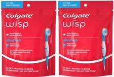 Colgate Max Fresh Wisp Disposable Mini Toothbrush, Peppermint - 24 Count, 2-Pack