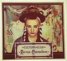 Original Vintage Boy George Culture Club Iron On Transfer Karma Chameleon