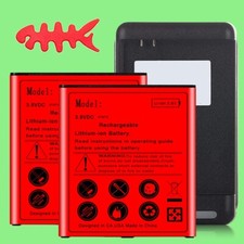 High Capacity 2x 3700mAh Li-ion Battery Charger for Samsung Galaxy J2 Pure J260A