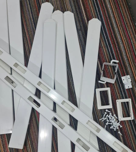 Cut to size & flat pack You Assemble Garden SQM Picket Fences White Polymer PVC - Picture 5 of 12