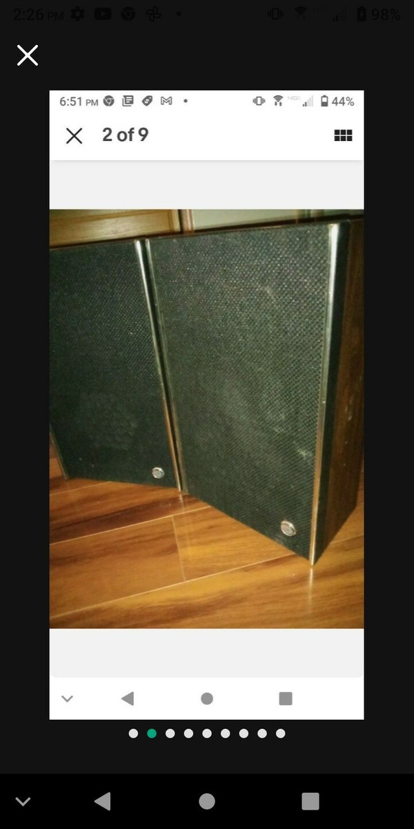 VINTAGE ORIGINAL AIR SUSPENSION AUDIO SYSTEM BOOKSHELF SPEAKERS  ELECTROPHONIC - Main Image
