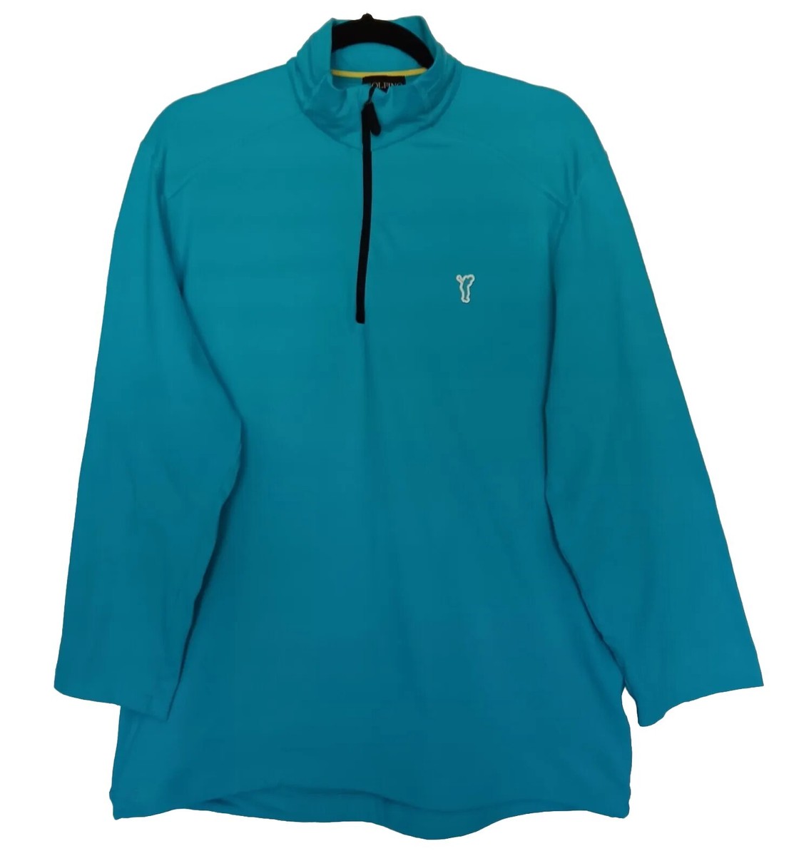 Golfino Women's/Unisex Blue Golf Top Quarter Zip with 3/4
