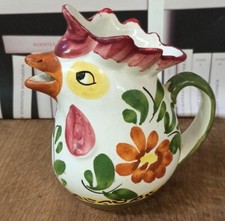 Petit Pichet ancien Zoomorphe Coq en céramique 