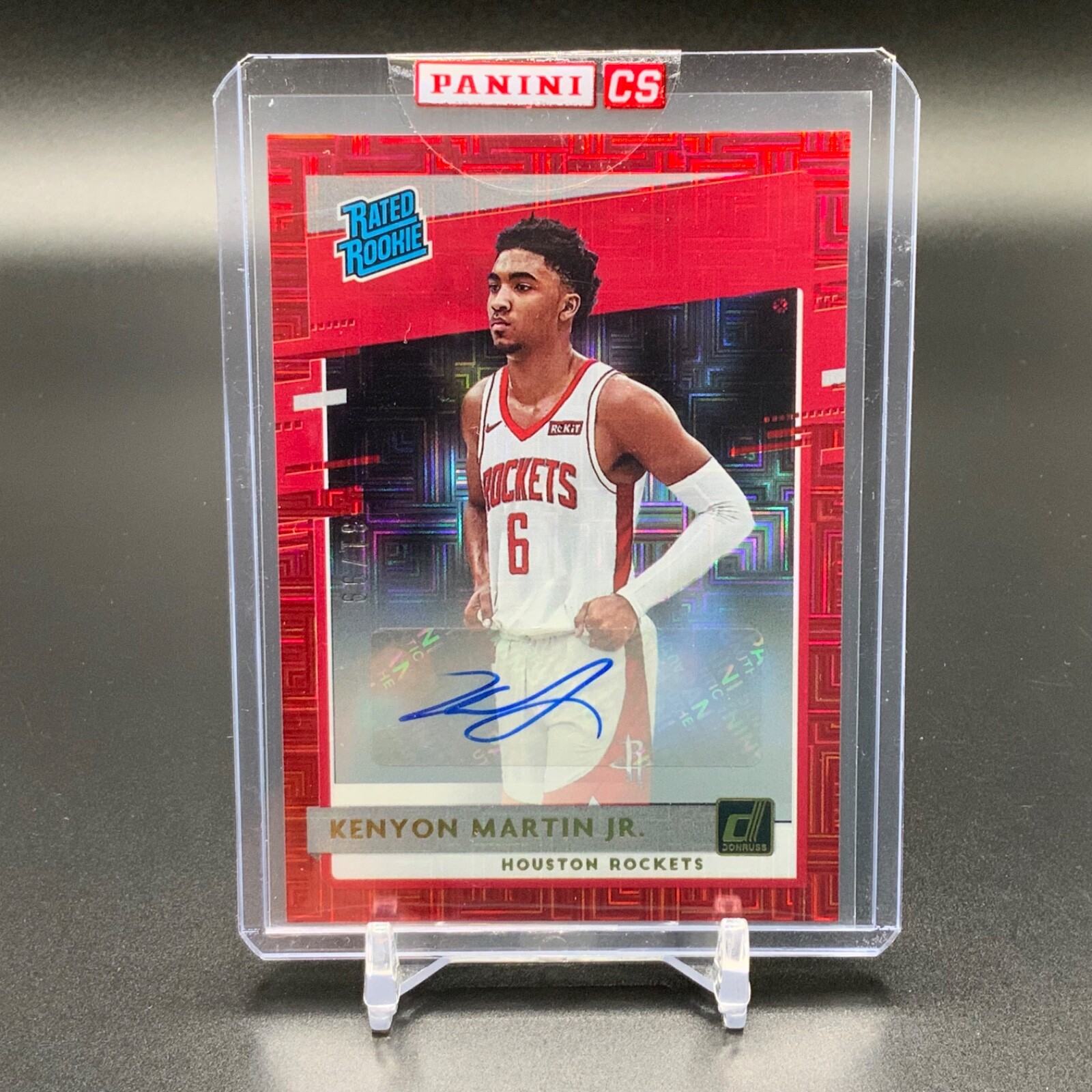 2020-21 Donruss Rated Rookie #224 Kenyon Martin Jr. Red Choice Auto /99 GRC887