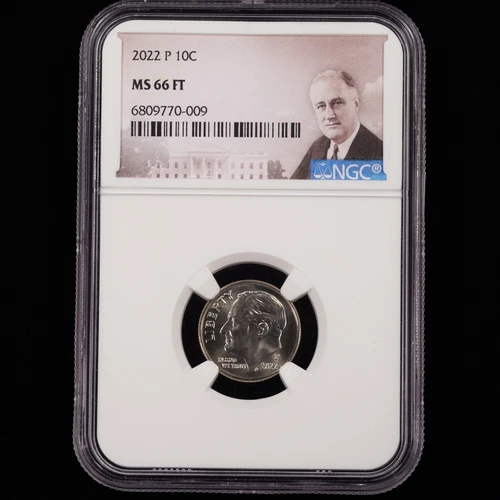 2022-P Roosevelt Dime 10c - NGC GRADED MS66 FT