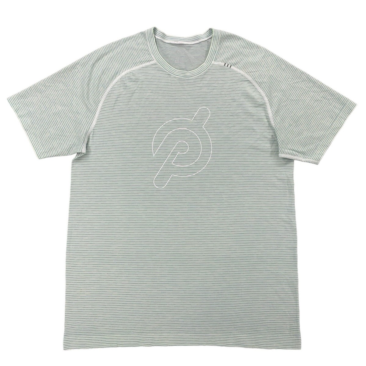 Lululemon Mens Metal Vent Tech Short Sleeve Sz M Blue White
