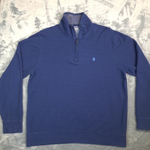 Izod Saltwater Men’s Size XL Quarter Zip Long Sleeve Pullover Sweater Navy Blue - Picture 4 of 15
