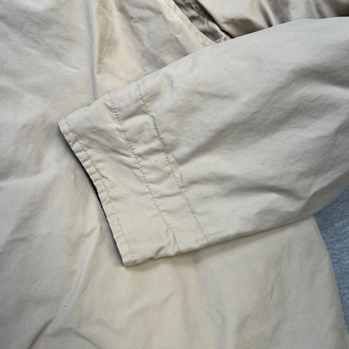 Eddie Bauer Jacket Mens XLT Beige Chore Nylon Windbreaker Barn Field Coat Lined - Picture 10 of 16