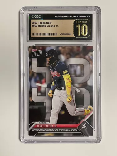 2023 Topps Now Ronald Acuna Jr #903 CGC PRISTINE 10 Gold Label 40/40 NL MVP
