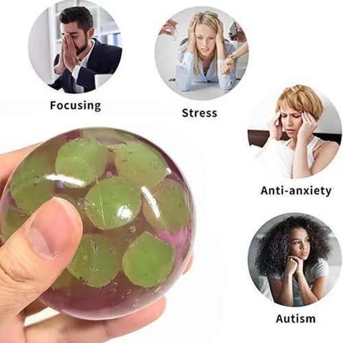 Green grape ball decompression handmade ball 6cm ✨p