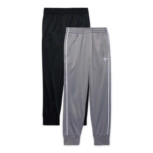 Cheetah Athletic Tricot Jogger Pants Boy's Size 18 Black/Grey 100% Polyester