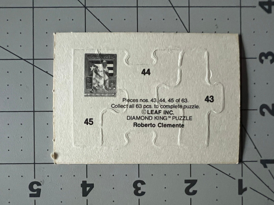 Roberto Clemente 1987 Donruss Leaf Diamond King Trading Card Puzzle 43