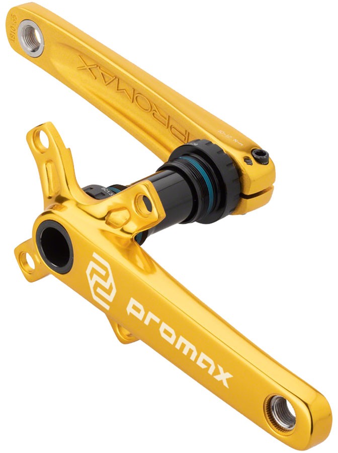 Promax CF-2 165mm Aluminum Crankset with 24mm Spindle & English BB, Gold