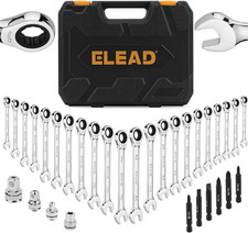33-piece Combination Ratchet Wrench Set Sae Metric Sizes 14 To 34 6-1