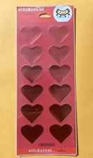 Hallmark Heart Stickers Stickeroni Journal Scrapbook Pink Red Valentine Vtg New