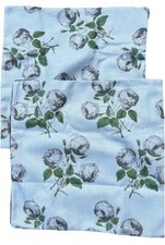 New Pair Floral White Roses Cottage Style Zippered Pillow Covers 18x18 Trim